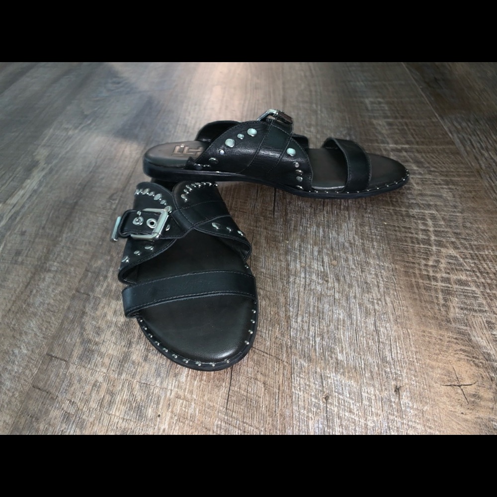 Lust for Life Black Leather Studded Silver